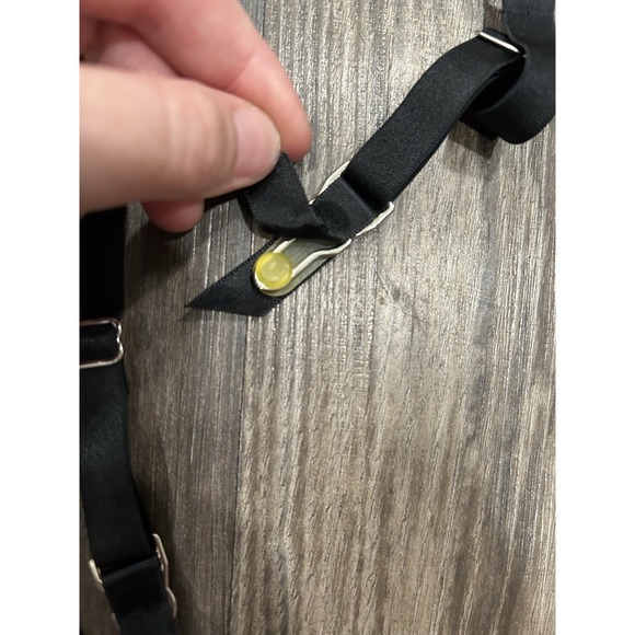 NWT Victoria's Secret Very Sexy Black Satin and Rhinestone Shine Garter Belt M/L - Picture 4 of 5